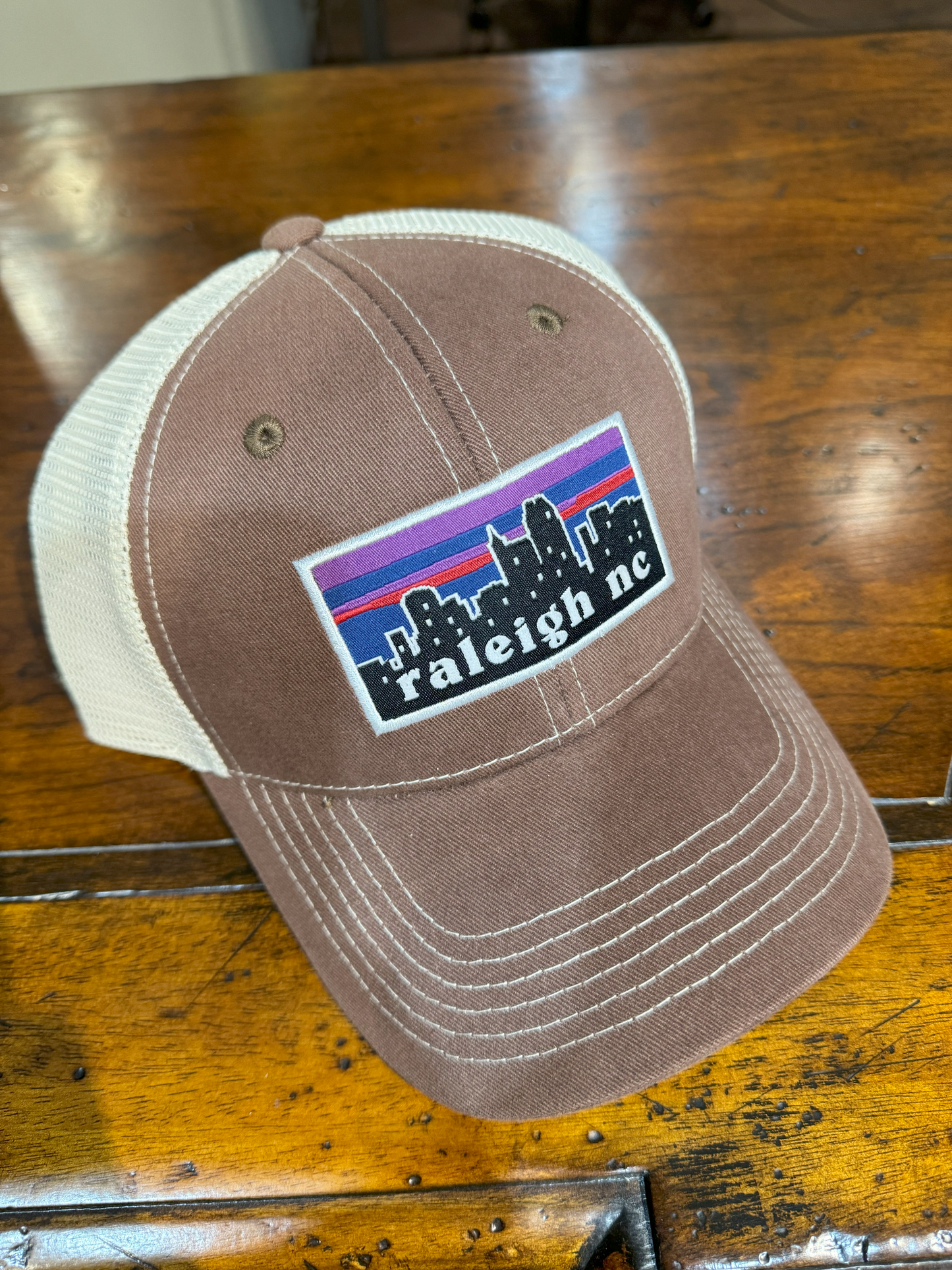 Raleigh NC Skyline Trucker Hat