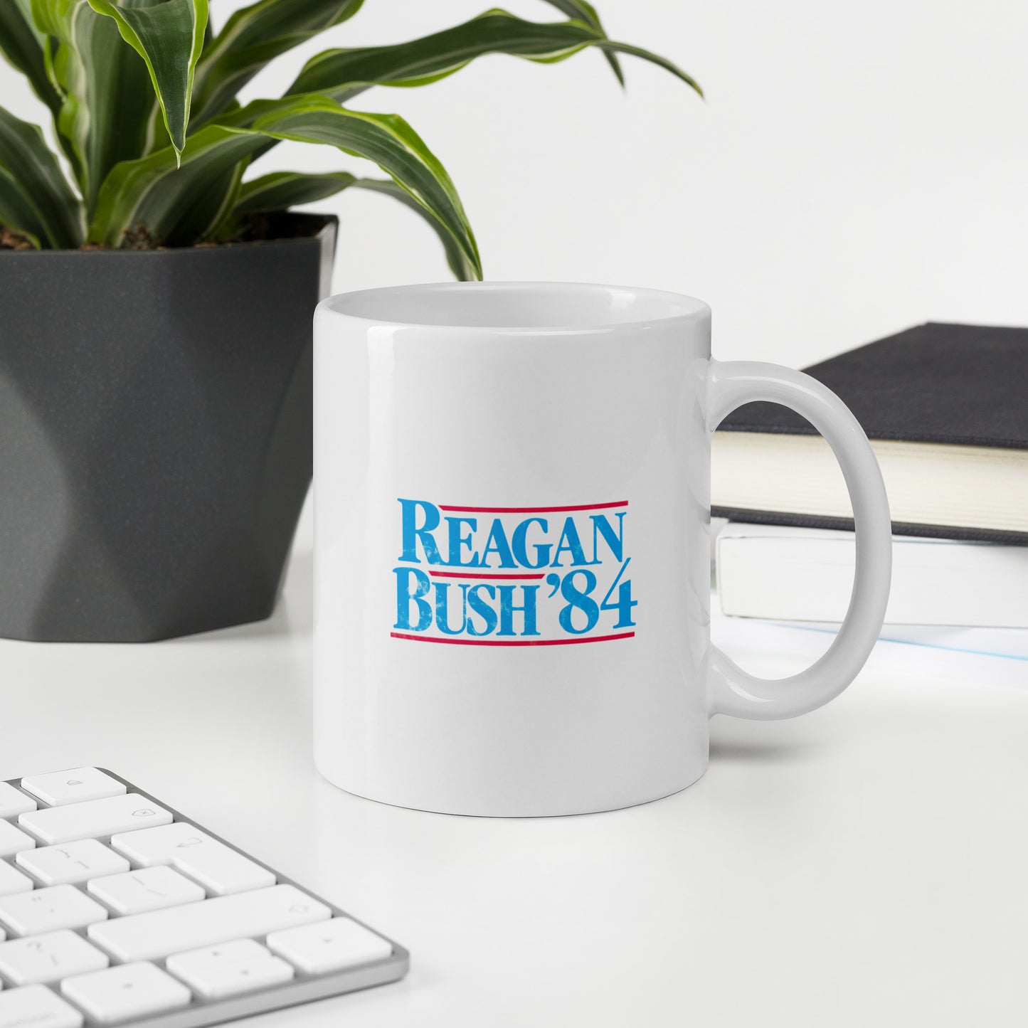 Reagan Bush '84 White Glossy Mug