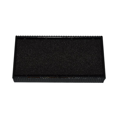 The Noteworthy Mark Maker and ECO Self-Inking Stamp Replacement Ink Pad in black features a textured surface and comes in a durable plastic case—ideal for self-inking stamps.