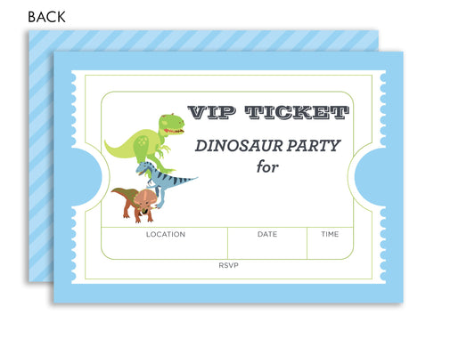 Dinosaur Party Kids Fill-in Invitations
