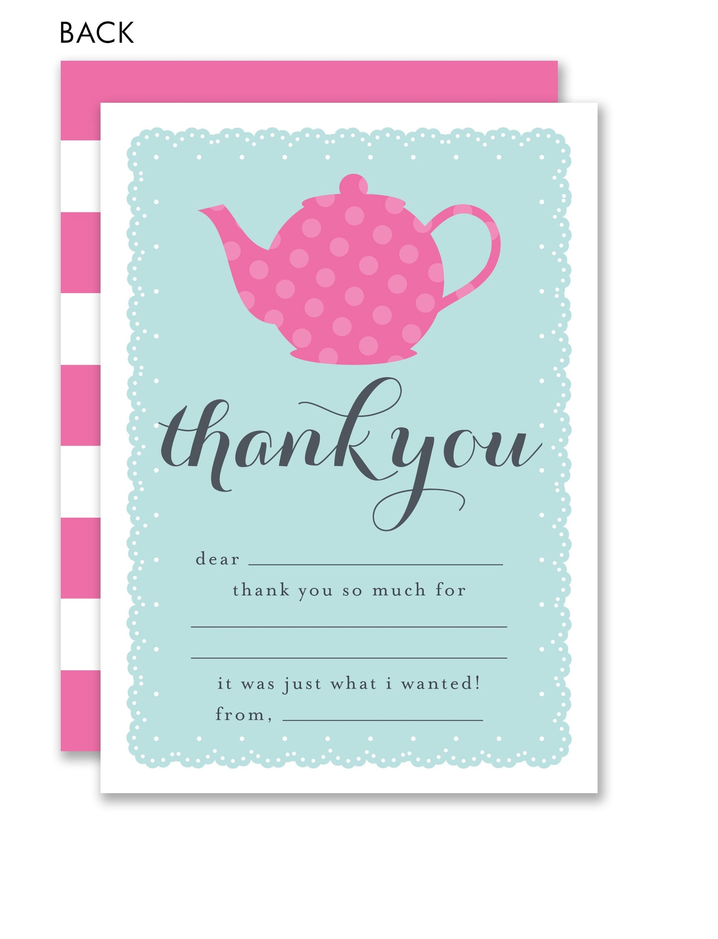Tea Party Kids Fill-in Thank Yous