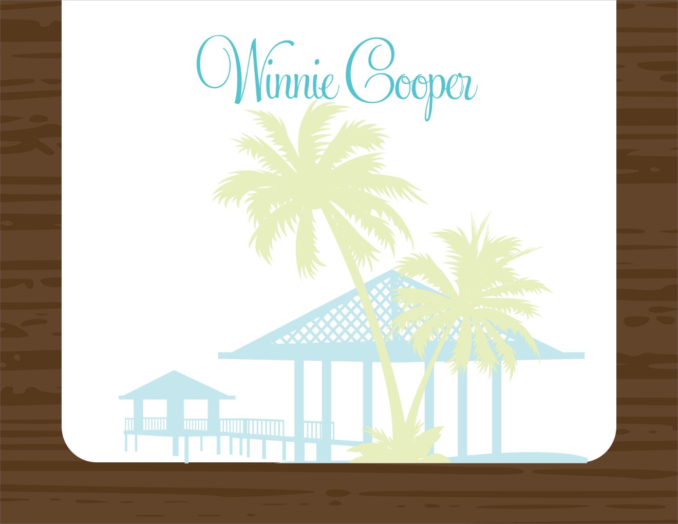 Tropical Island Folded Note Cards