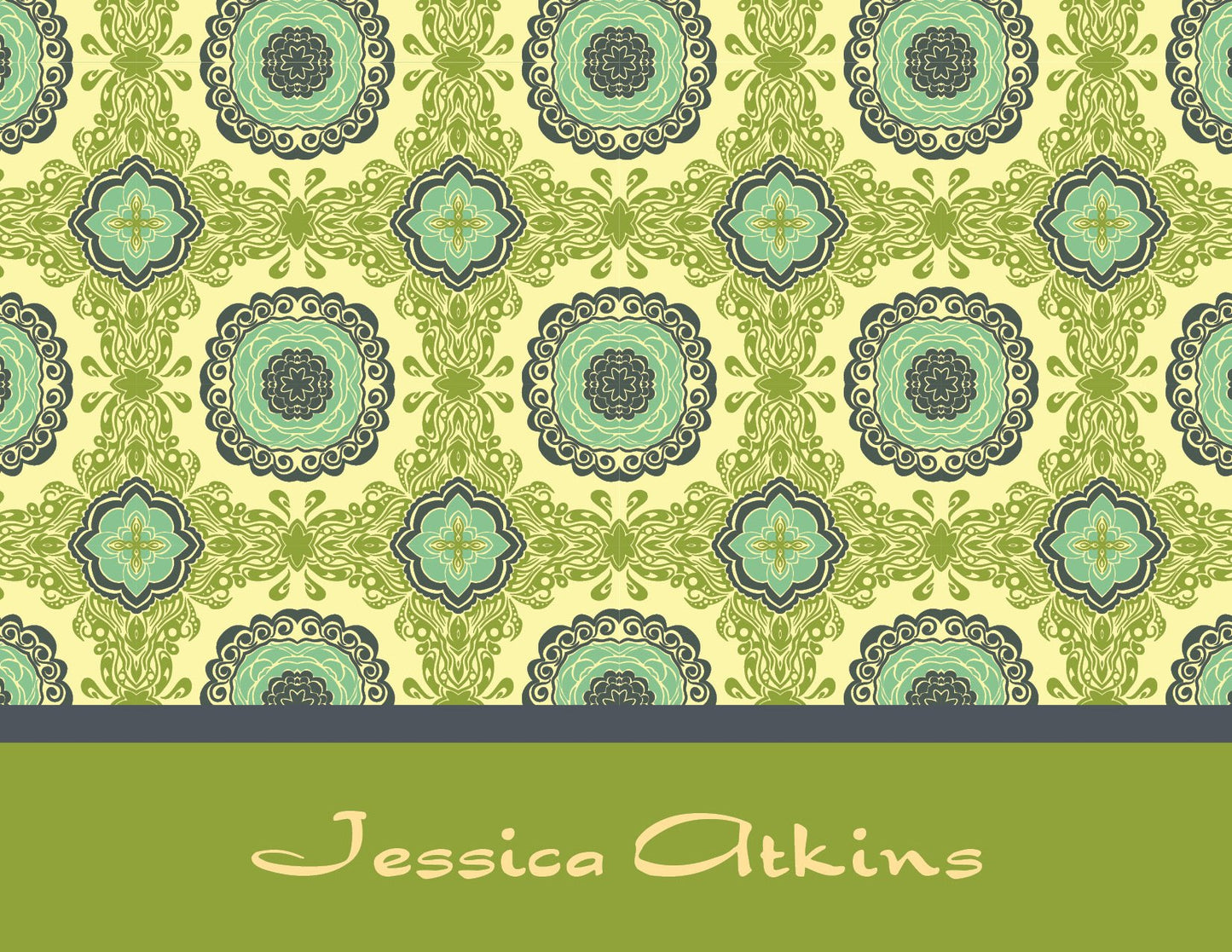 Bali Pattern Folded Note Thank You Note Cards