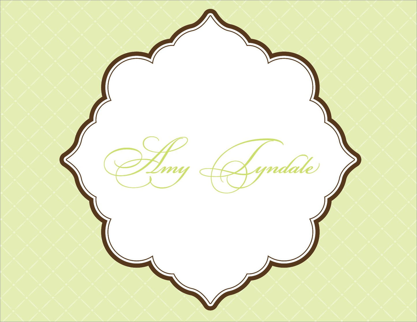 Bookplate Shower Lime Note Cards