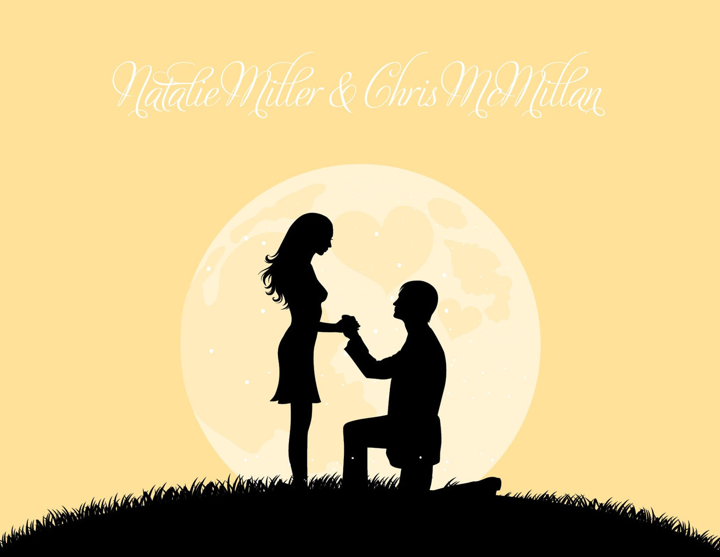The Proposal Silhouette Yellow Thank You Cards
