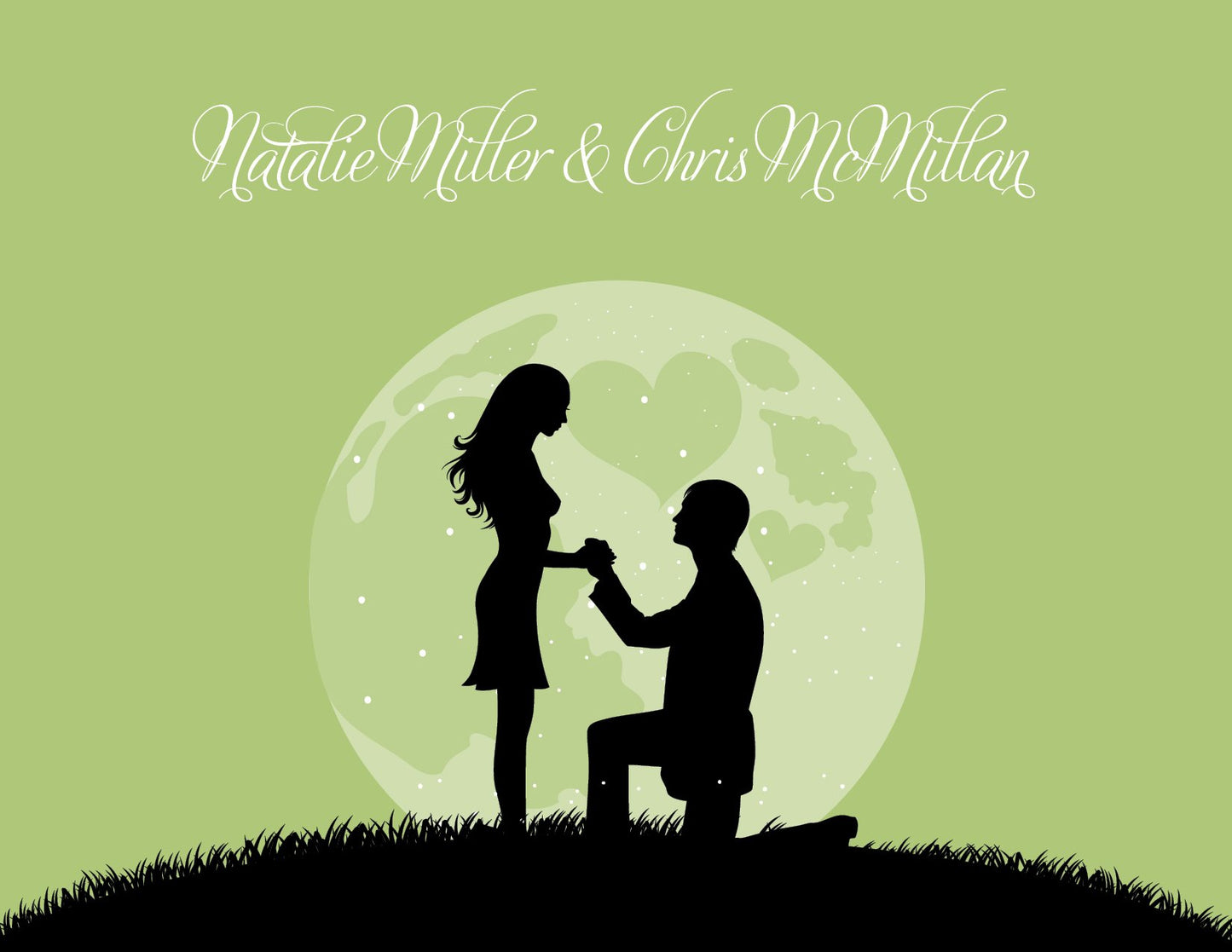 The Proposal Silhouette Wasabi Thank You Cards