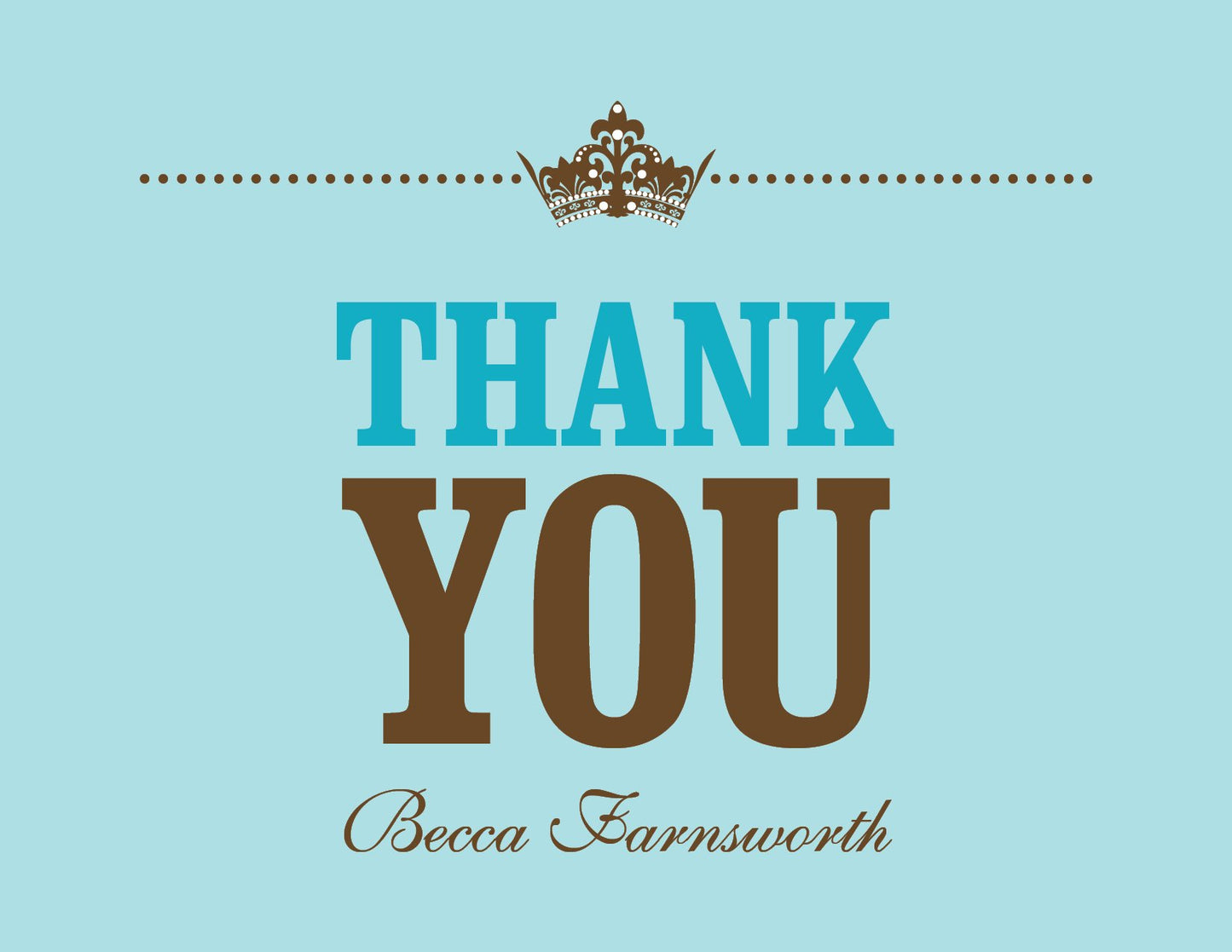 Princess Shower Chocolate & Bali Thank You Cards