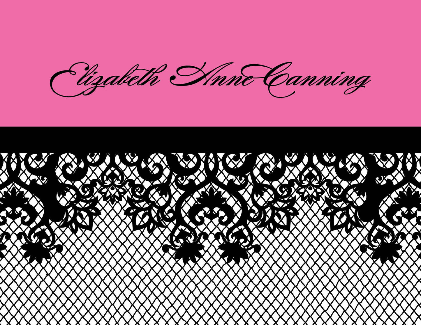 Bachelorette Fishnet Pink Thank You Cards