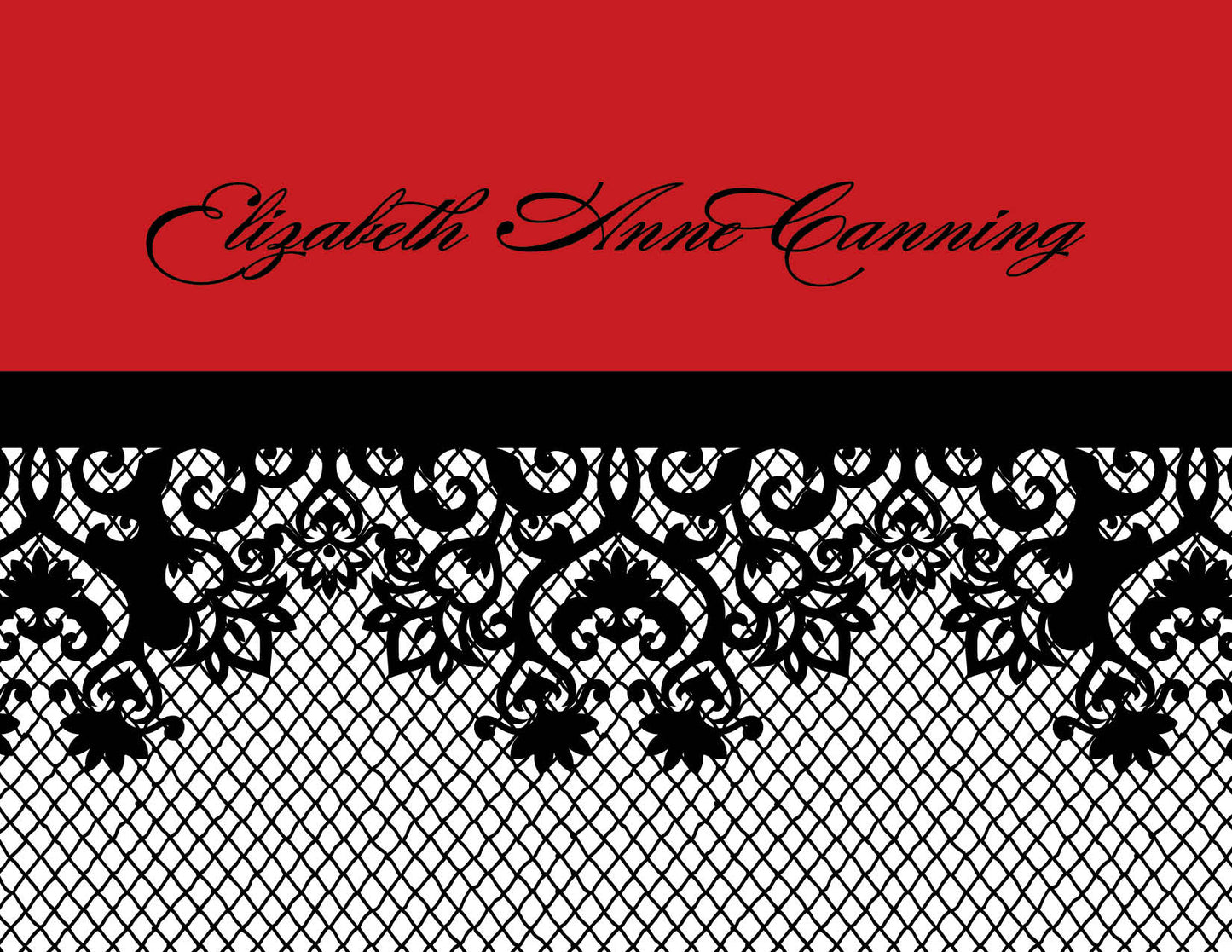 Bachelorette Fishnet Red Thank You Cards