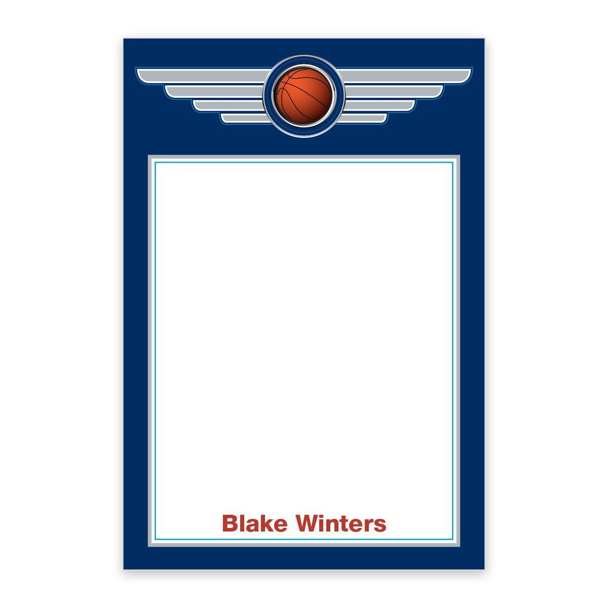 Basketball Icon Personalized Notepad