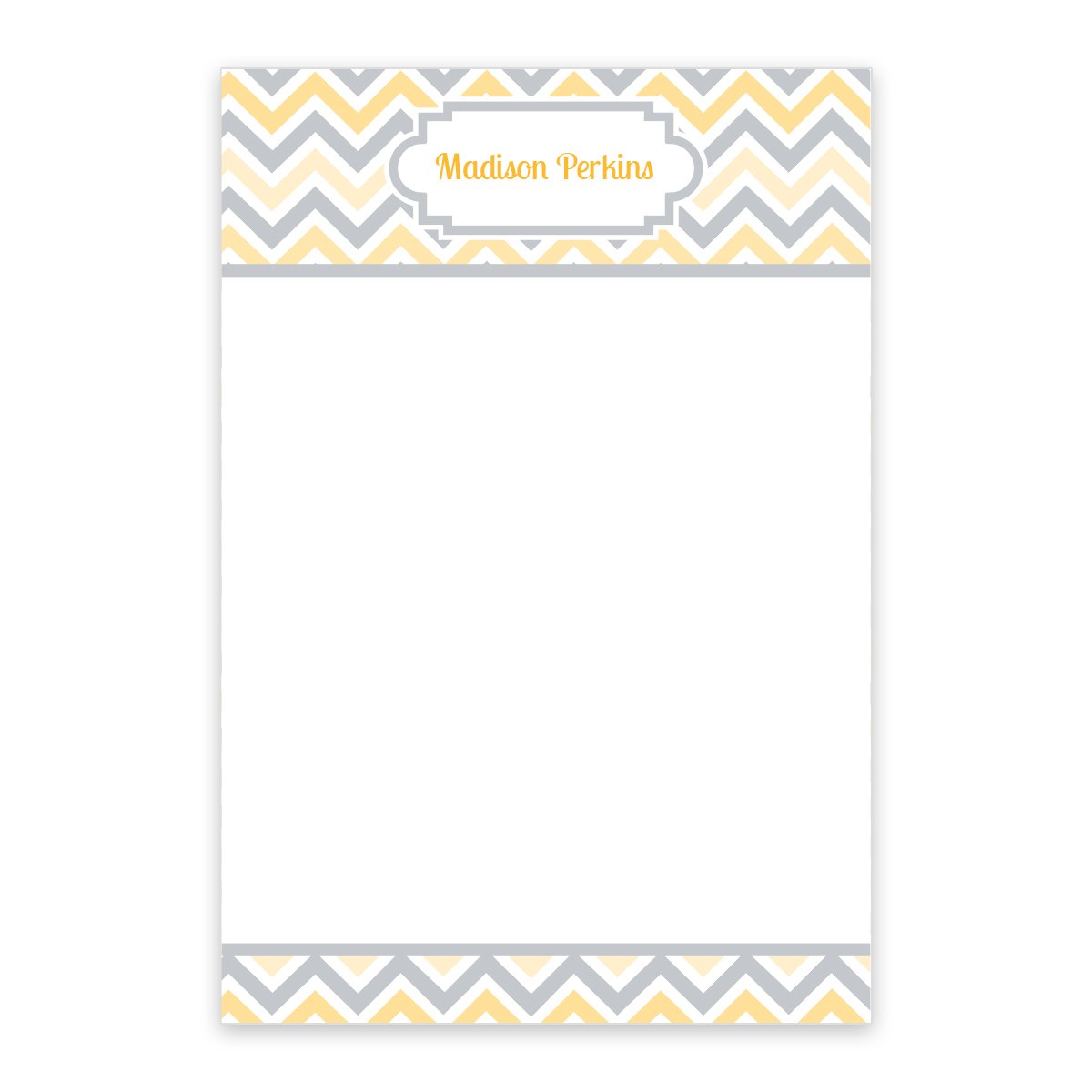 Multi Yellow Chevron Personalized Notepad
