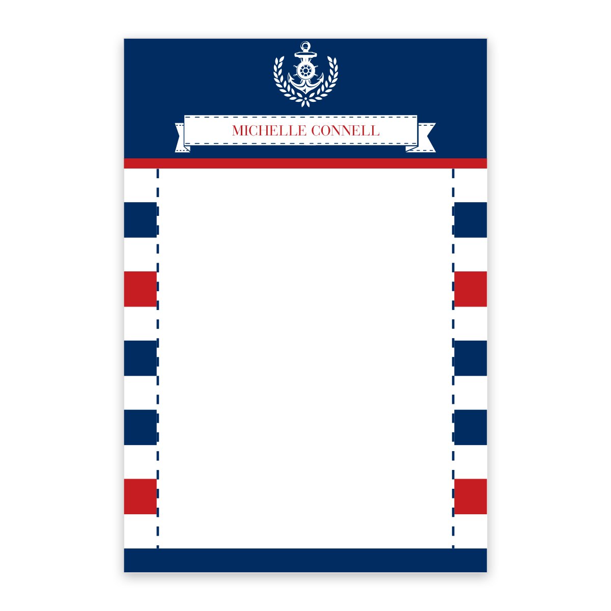 Nautical Stripes Personalized Notepad