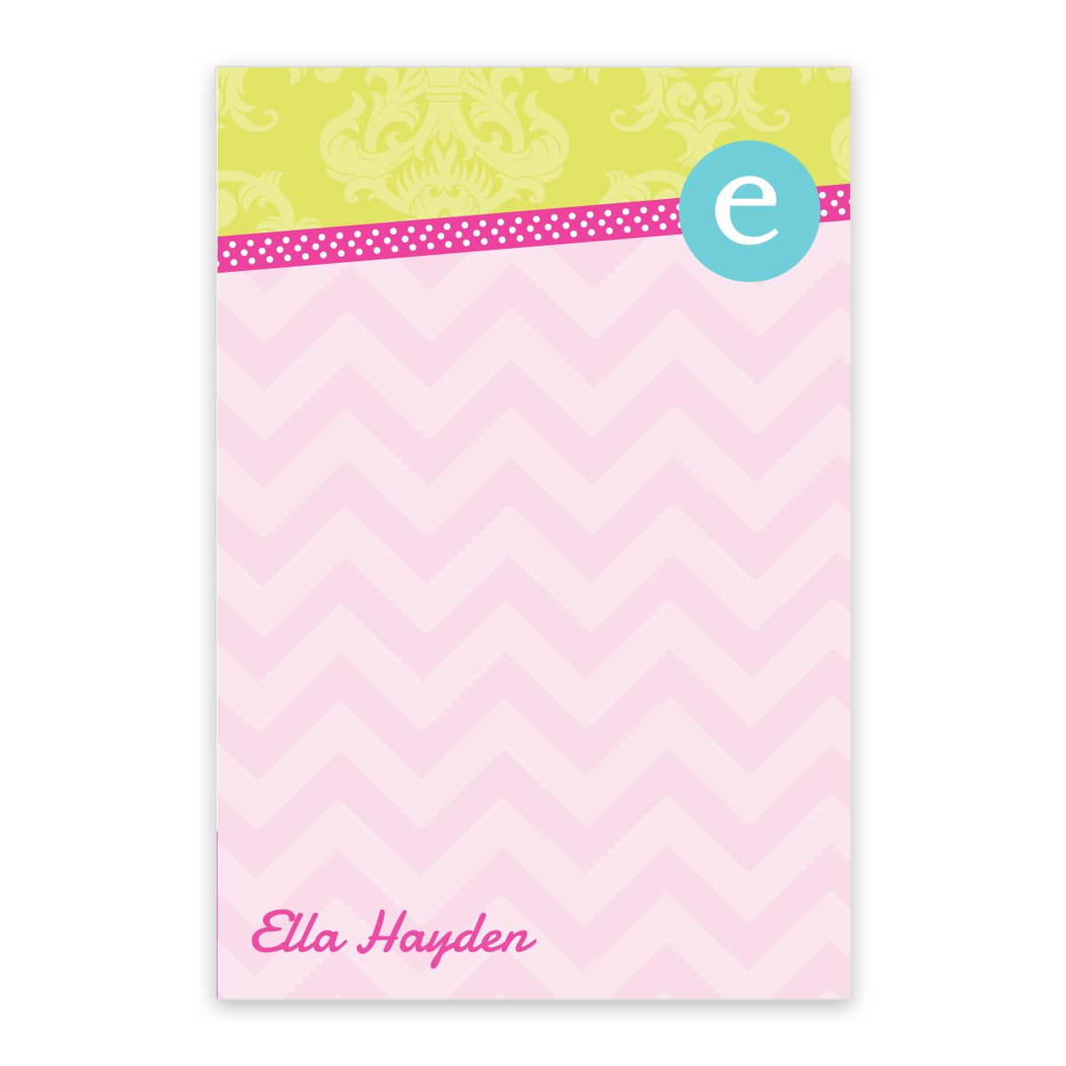 Washi Initial Personalized Notepad