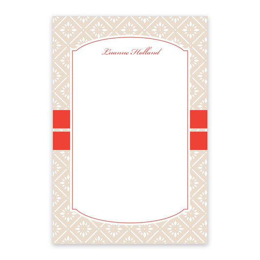 Orange Banded Personalized Notepad