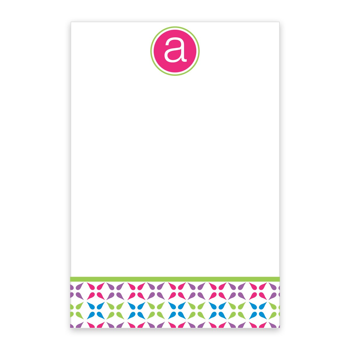 Colorful Flower Initial Personalized Notepad