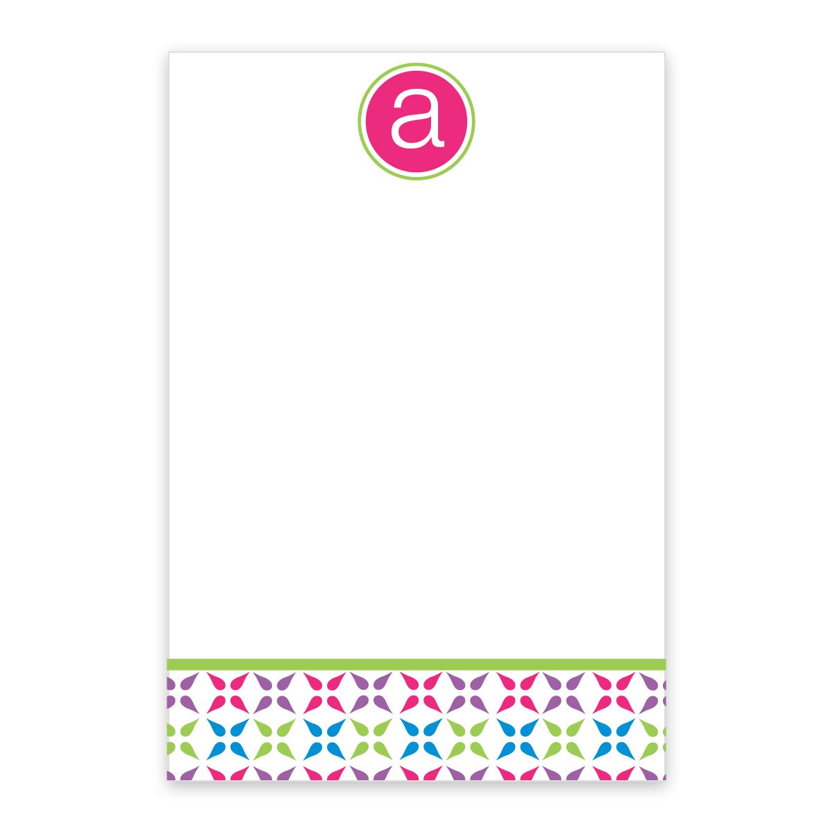 Colorful Flower Initial Personalized Notepad