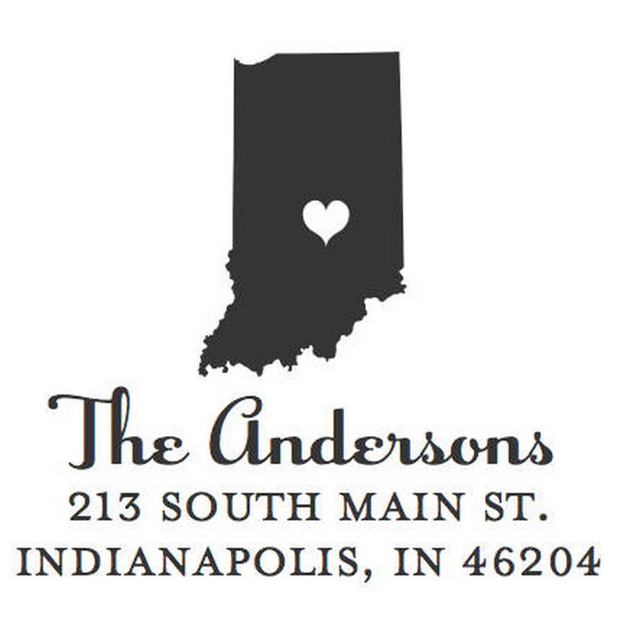 Capital of Indiana Square Stamper or Embosser