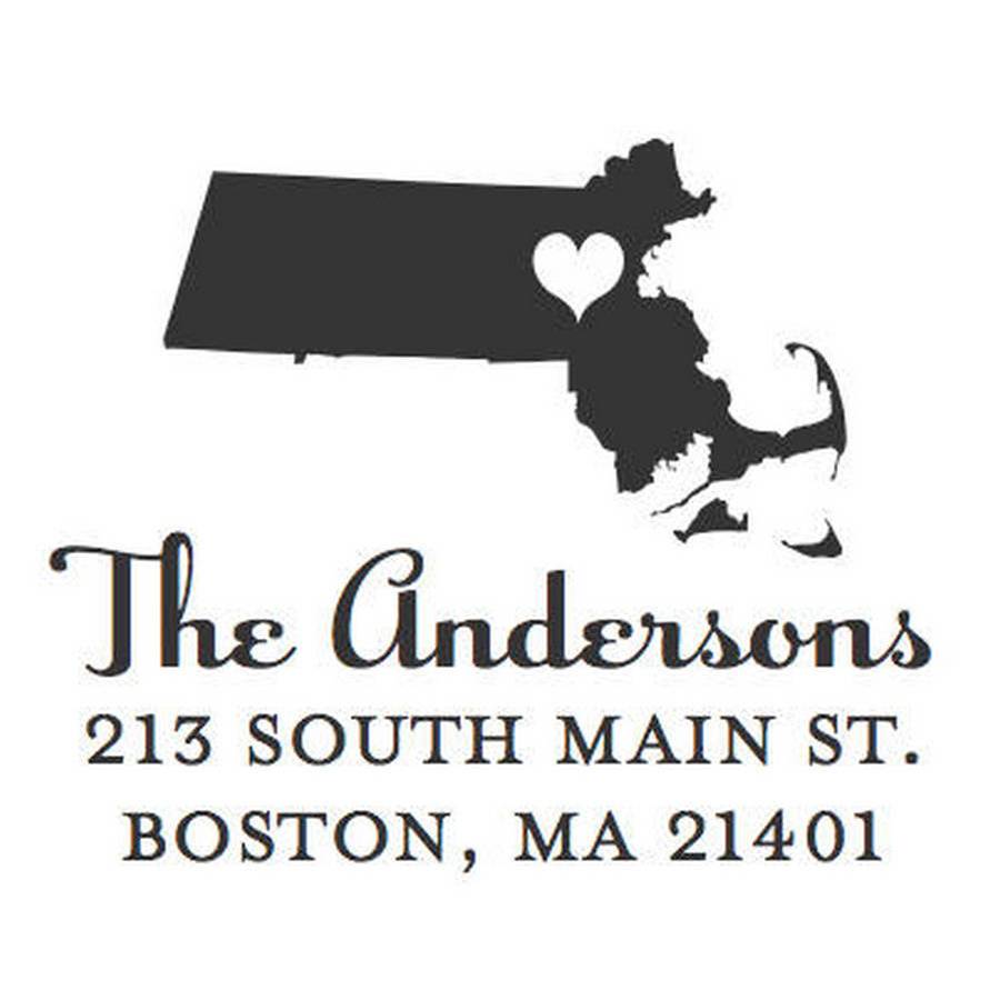 Capital of Massachusetts Square Stamper or Embosser