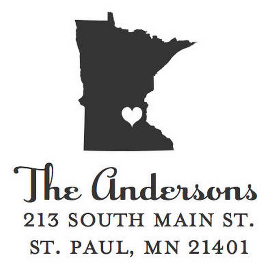 Capital of Minnesota Square Stamper or Embosser