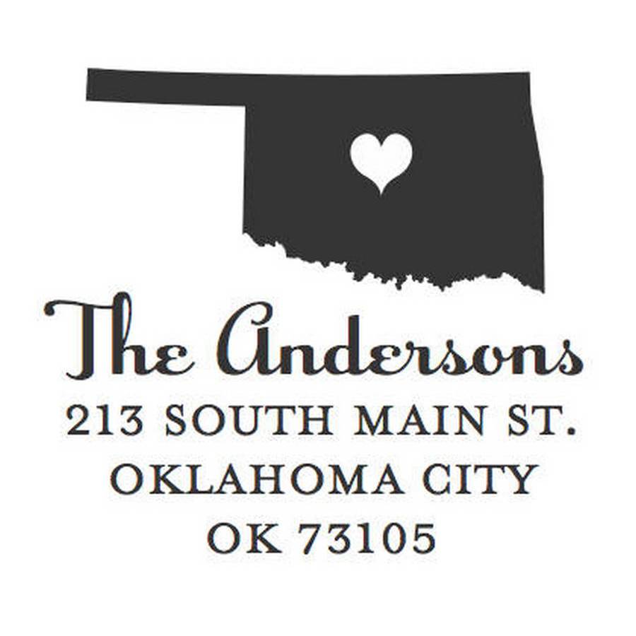 Capital of Oklahoma Square Stamper or Embosser