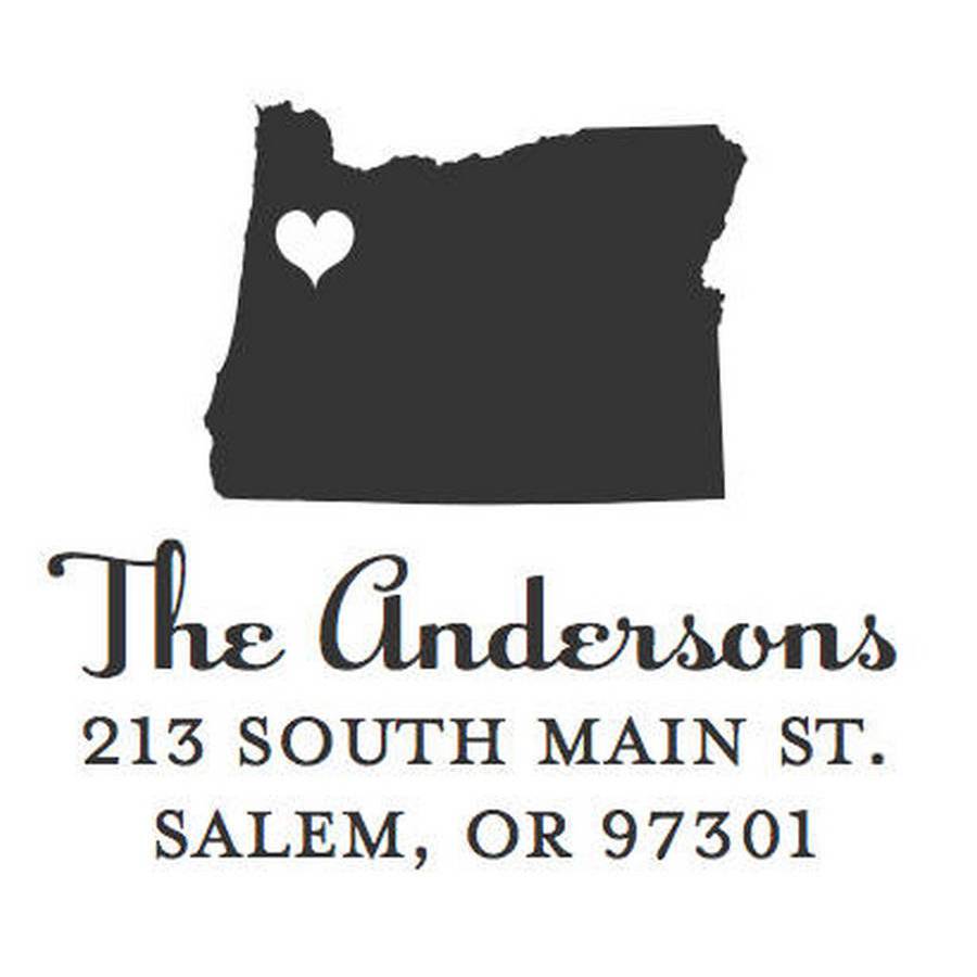 Capital of Oregon Square Stamper or Embosser