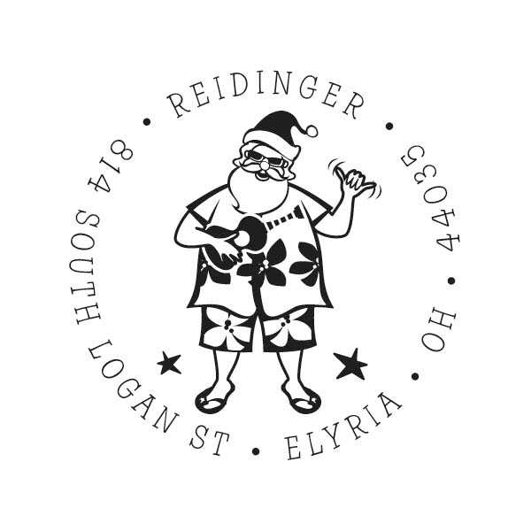Tropical Santa Stamper or Embosser