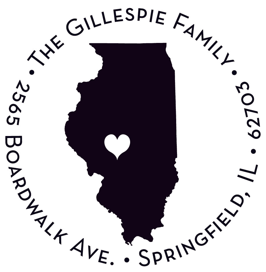 Capital of Illinois Stamper or Embosser