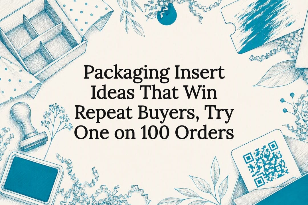Packaging insert ideas title card illustration