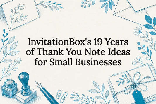 Decorative thank-you note title card illustration