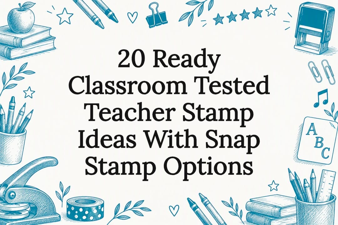 Teacher stamp ideas decorative title card