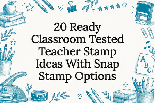 Teacher stamp ideas decorative title card
