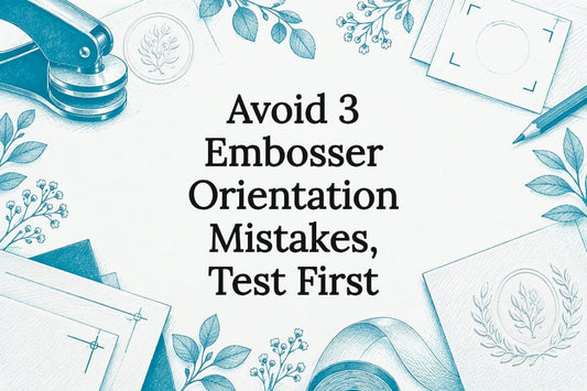 Decorative embosser orientation title card