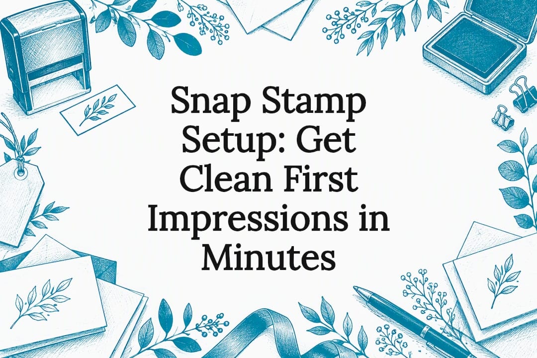 Hand-drawn stamp and stationery title card