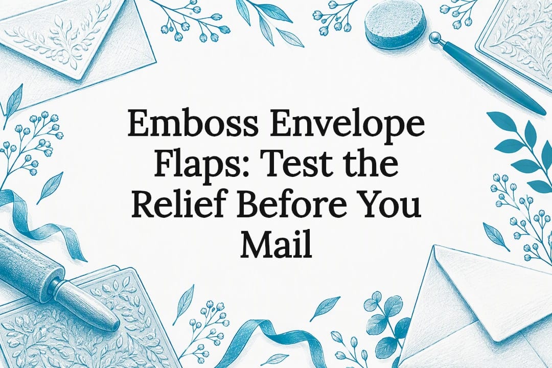 Sketches of envelope embossing tools