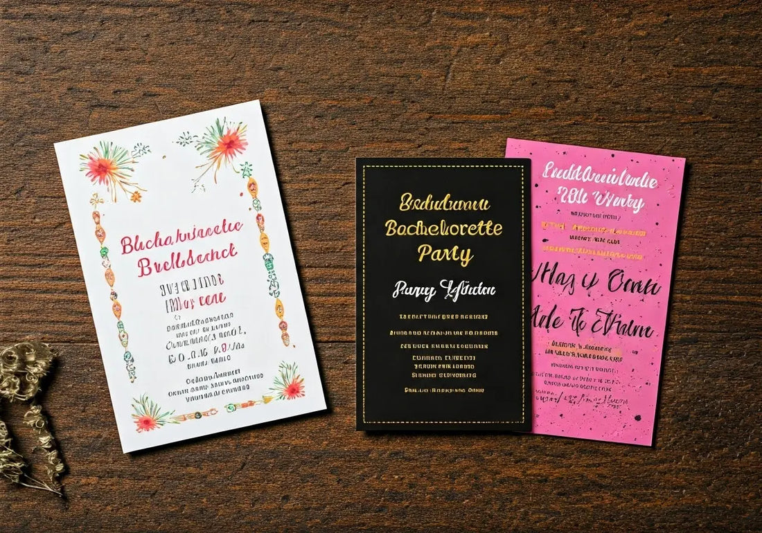 Bachelorette Party Invitations that Say "Time to have fun!"