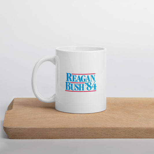 Reagan Bush '84 White Glossy Mug