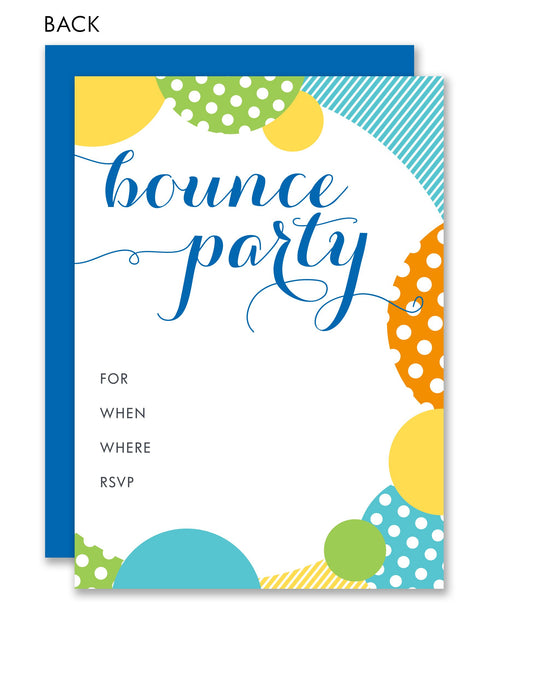 Boy Bounce Party Kids Fill-in Invitations