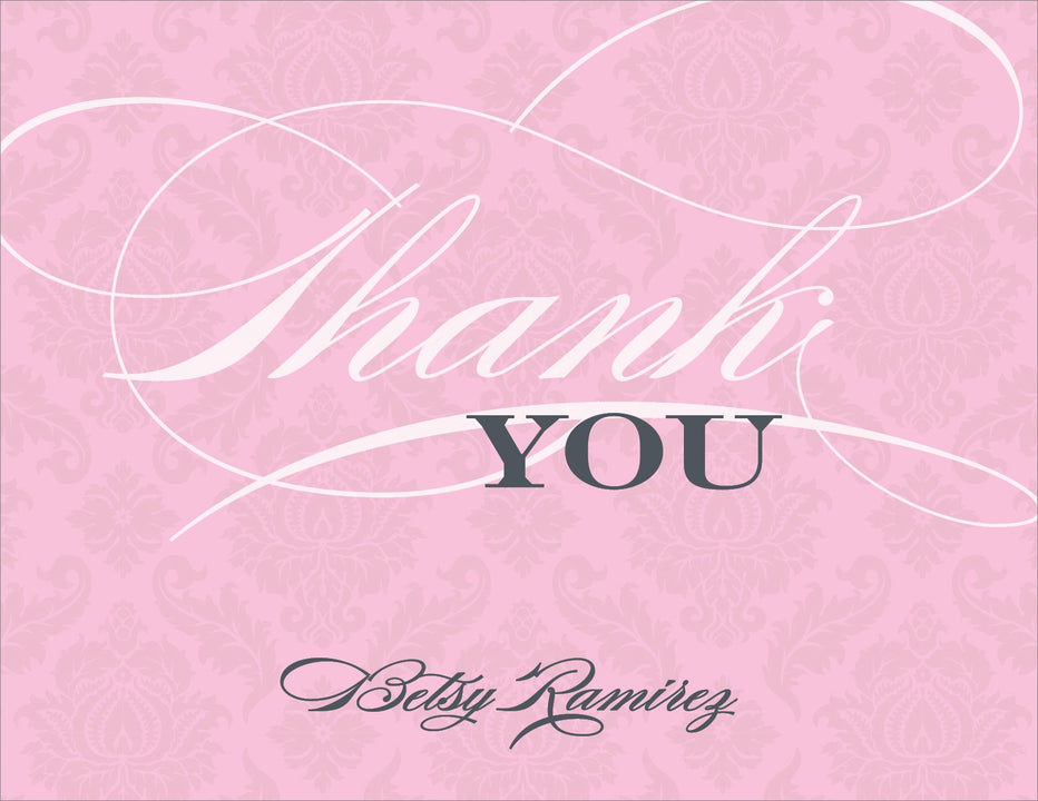 Baby Shower Typography Pink Note Cards