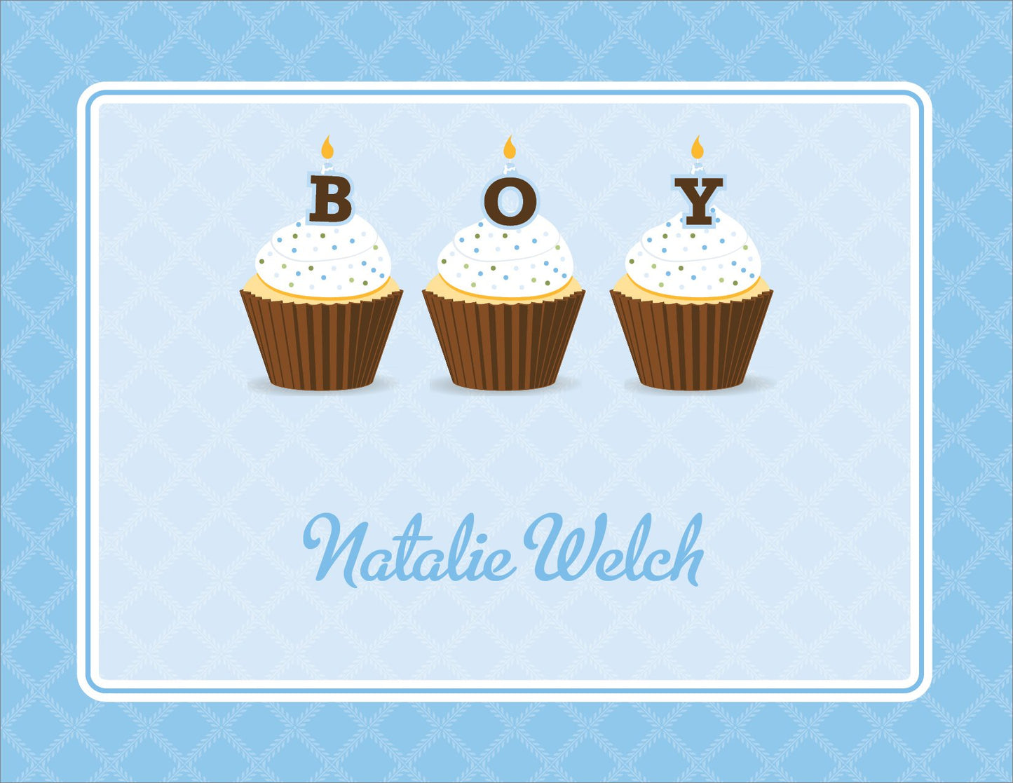 Cupcake Boy Note Cards