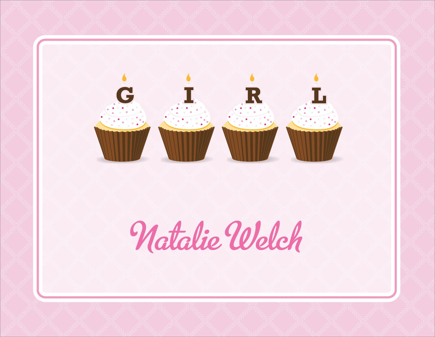 Cupcake Girl Note Cards