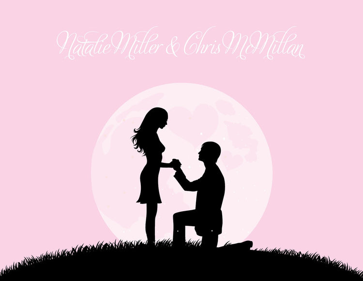 The Proposal Silhouette Pink Thank You Cards