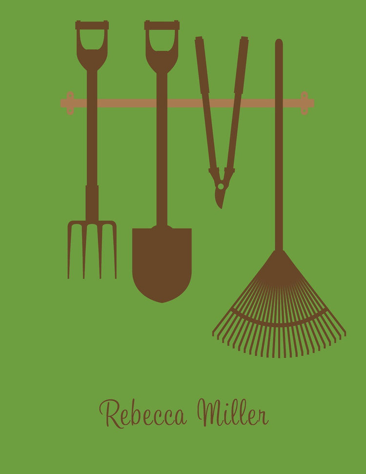 Garden Tools Olive & Chocolate Thank You Cards