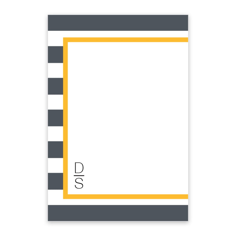 Bold Stripes Initials Personalized Notepad