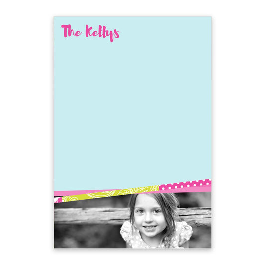 Washi Bands Personalized Notepad with Photo