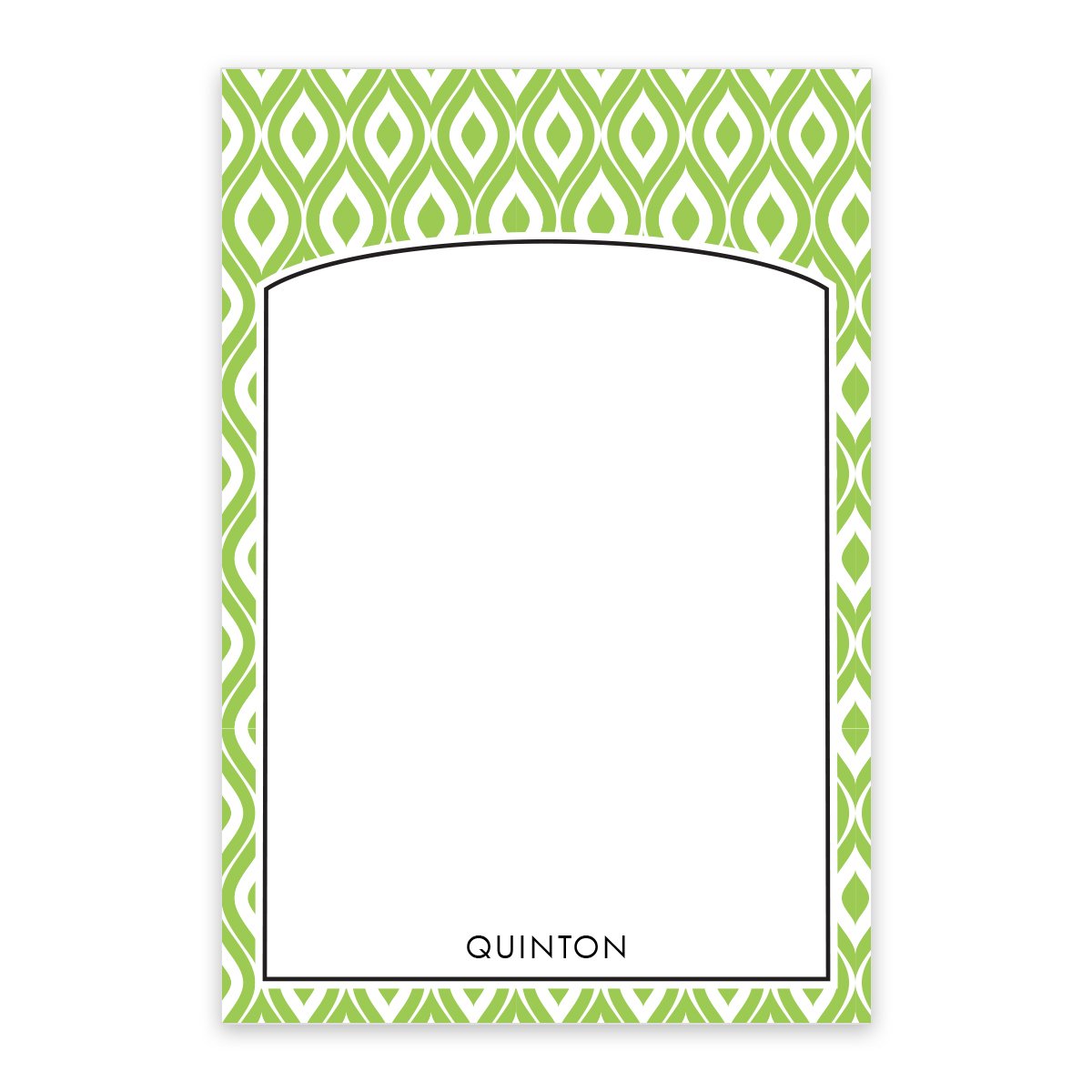 Green Abstract Pattern Personalized Notepad