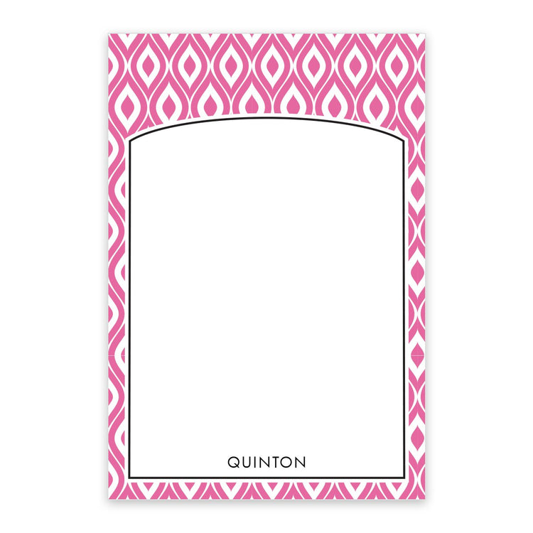 Pink Abstract Pattern Personalized Notepad