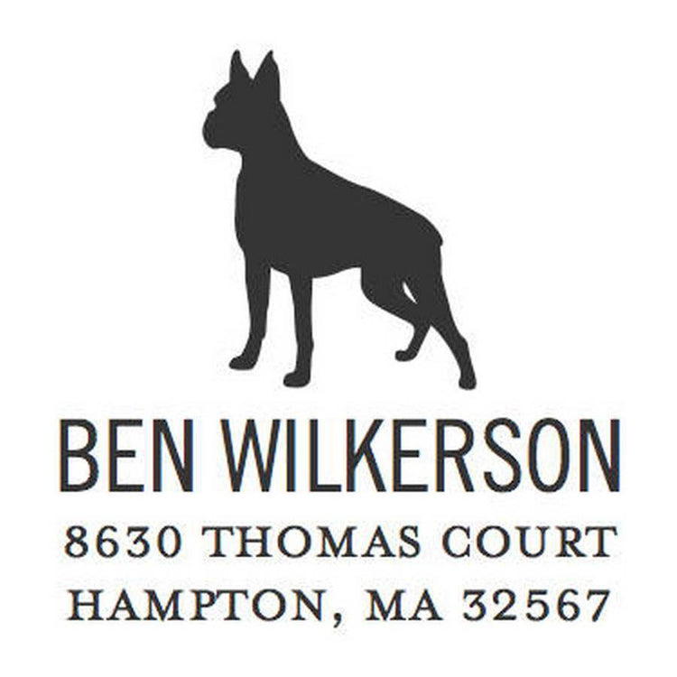 Boston Terrier Square Stamper or Embosser
