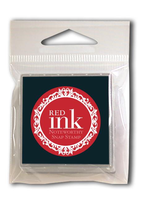 Red Noteworthy Snap Stamper Ink Pad Refill cartridges for the snap stamp.